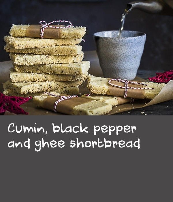 Cumin, black pepper and ghee shortbread