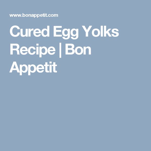 Cured Egg Yolks