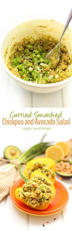 Curried Smashed Chickpea and Avocado Salad