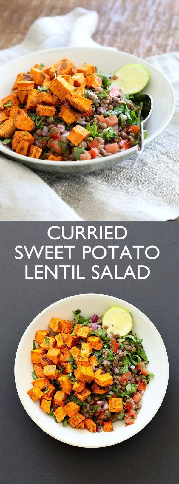 Curried Sweet Potato Lentil Salad