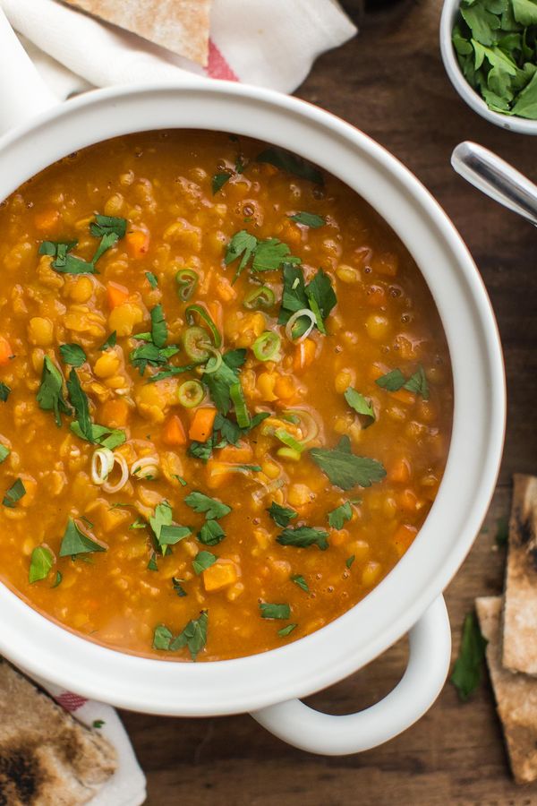 Curry Split Pea Soup with Carrots