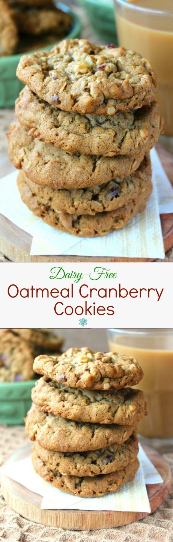 Dairy-Free Oatmeal Cranberry Cookies