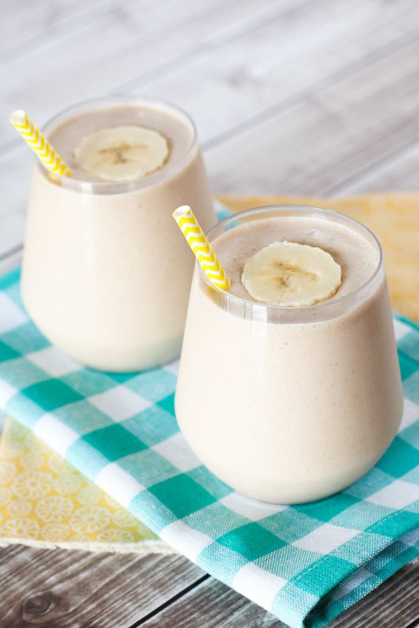 Dairy free peanut butter banana oatmeal smoothie