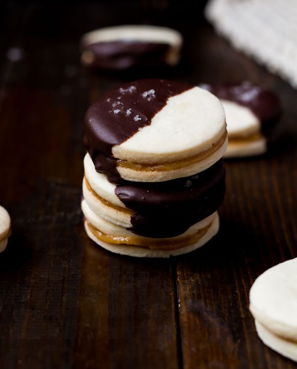 Dark Chocolate Alfajores with Sea Salt