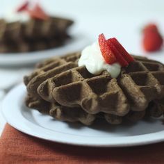 Dark Chocolate Buckwheat Waffles