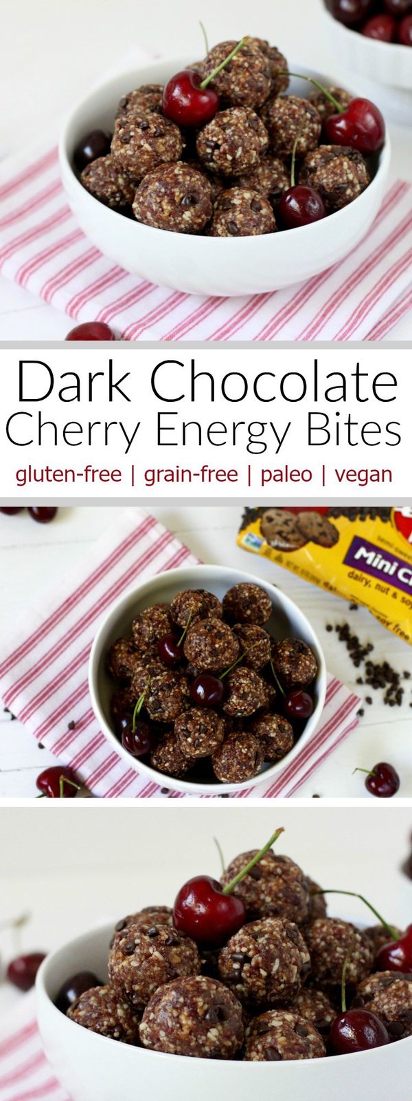 Dark Chocolate Cherry Energy Bites