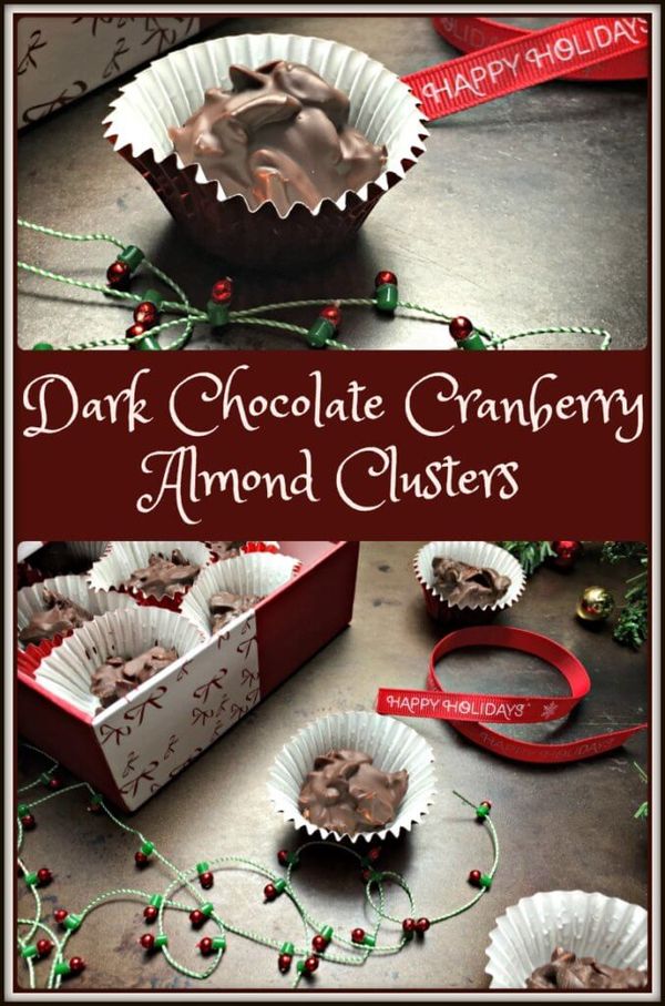 Dark Chocolate Cranberry Almond Clusters