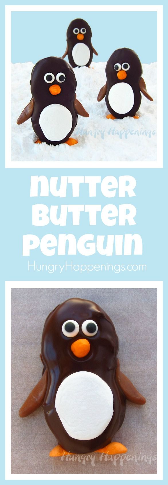 Dark Chocolate Nutter Butter Penguins with Marshmallow Bellies