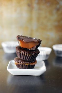 Dark Chocolate Salted Caramel Cups