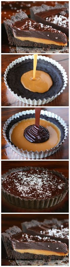 Dark Chocolate Salted Caramel Oreo Pie