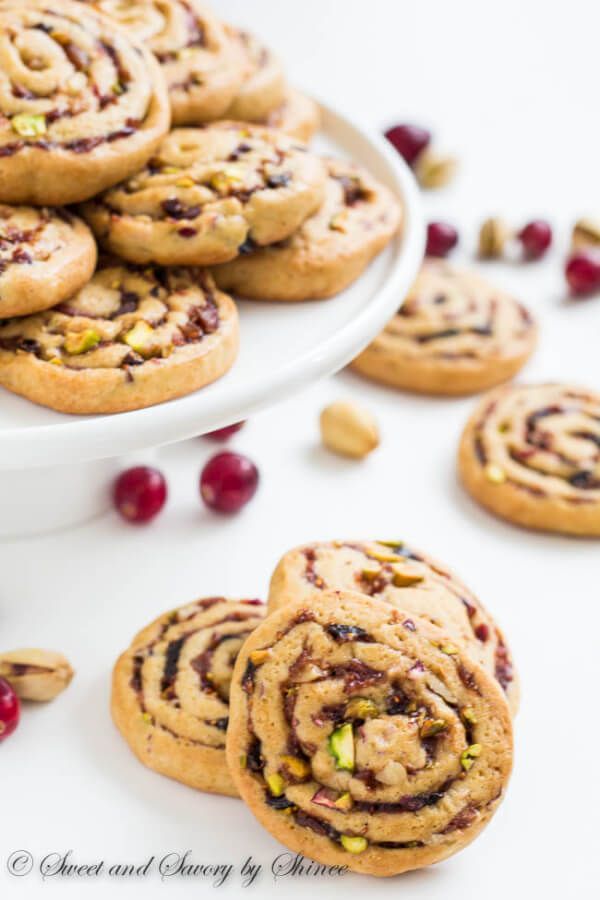 Date, Fig and Cranberry Pinwheel Cookies