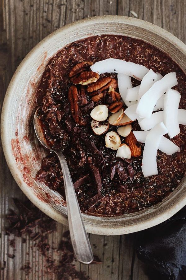 Decadent Chocolate Quinoa Breakfast - Vegan and Gluten-Free