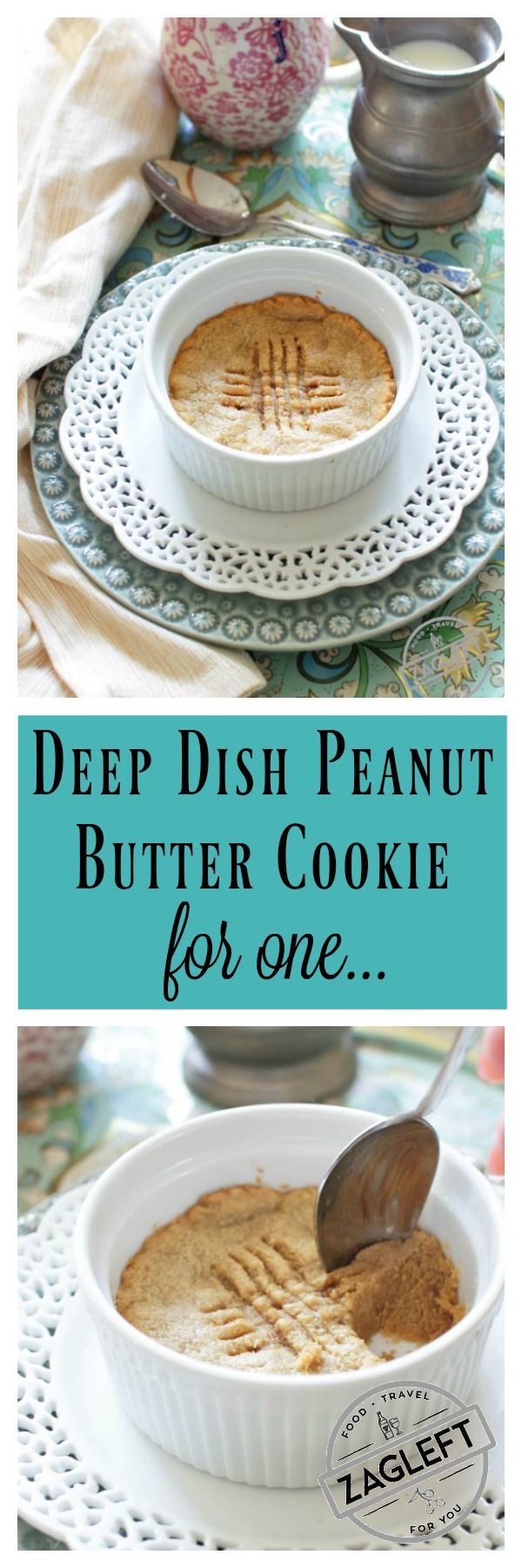 Deep Dish Peanut Butter Cookie For One