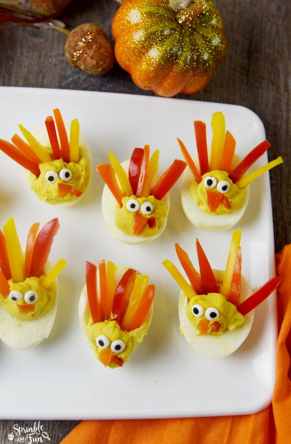 Deviled Egg Turkeys