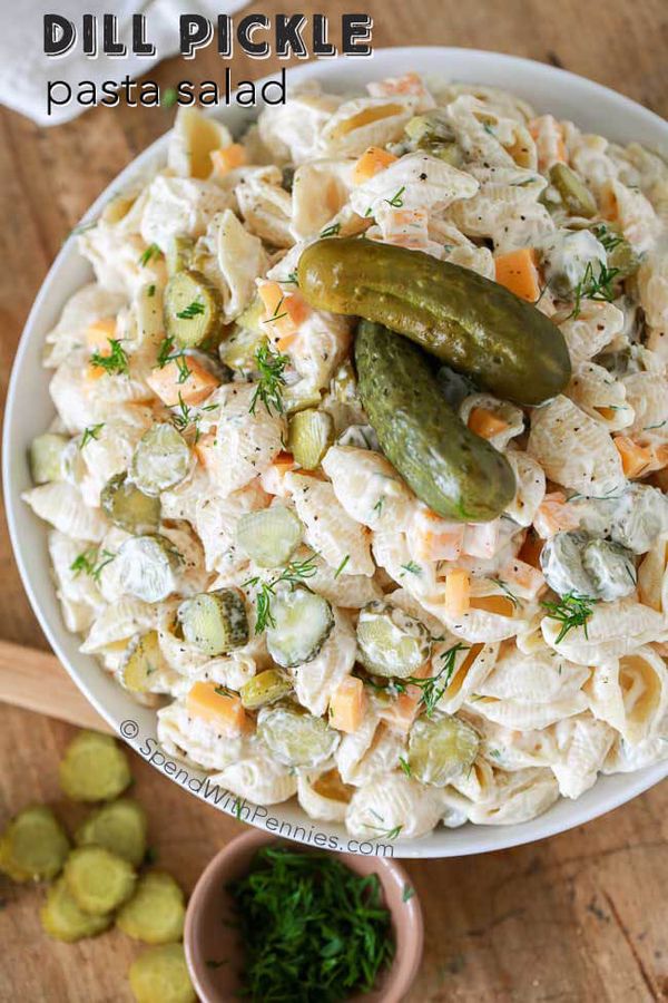 Dill Pickle Pasta Salad - Spend With Pennies