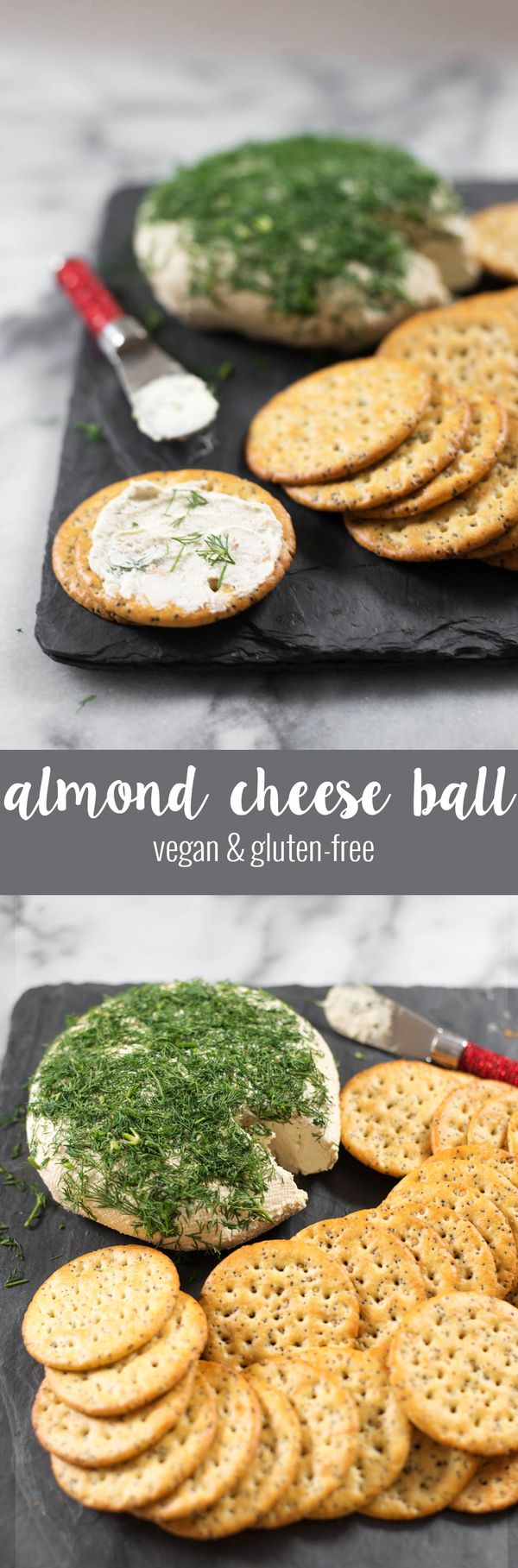 Dilled Vegan Almond Cheese Ball