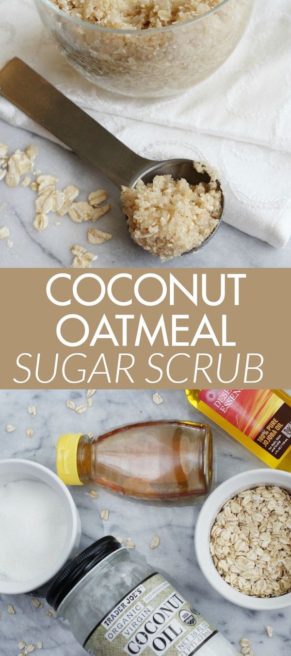 DIY Coconut Oatmeal Sugar Scrub