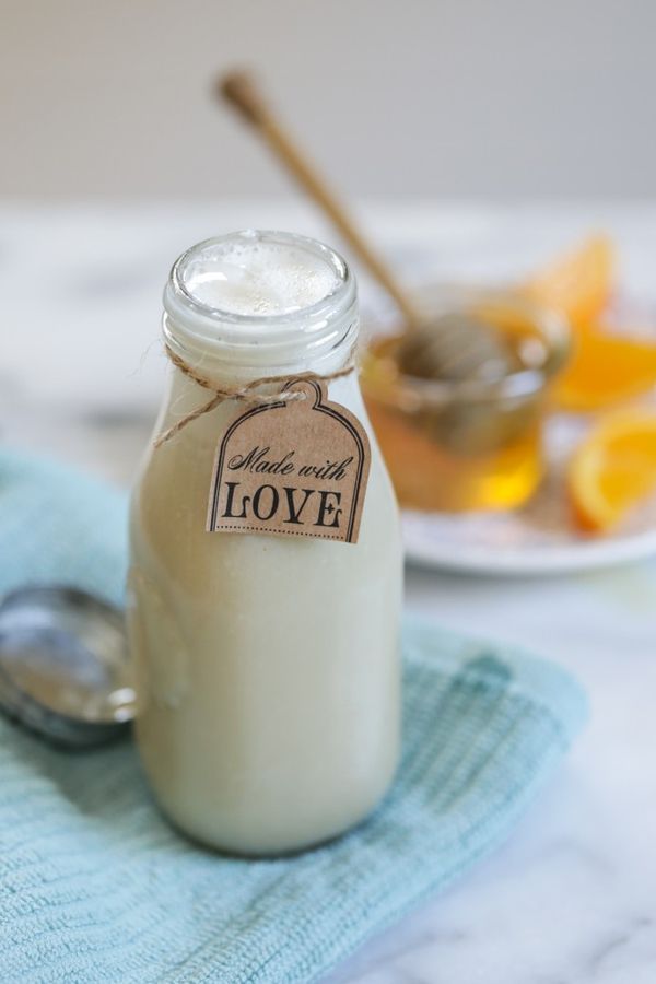 DIY Homemade Milk and Honey Body Wash