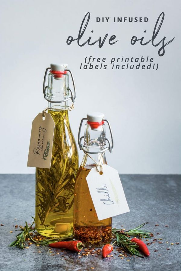 DIY Infused Oils (With Free Printable Gift Labels!