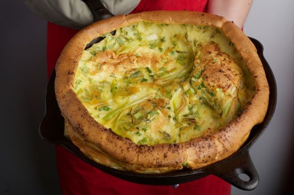 Dorie Greenspan's Herb and Scallion Dutch Baby