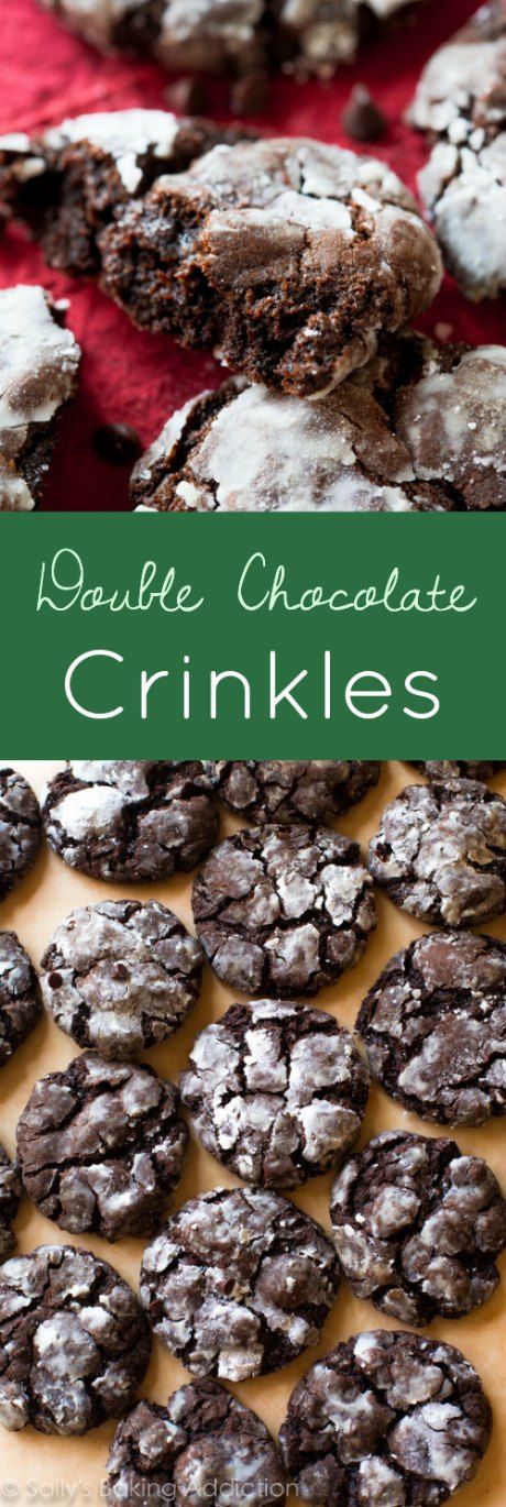 Double Chocolate Crinkle Cookies