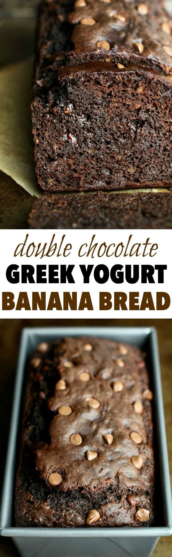 Double Chocolate Greek Yogurt Banana Bread