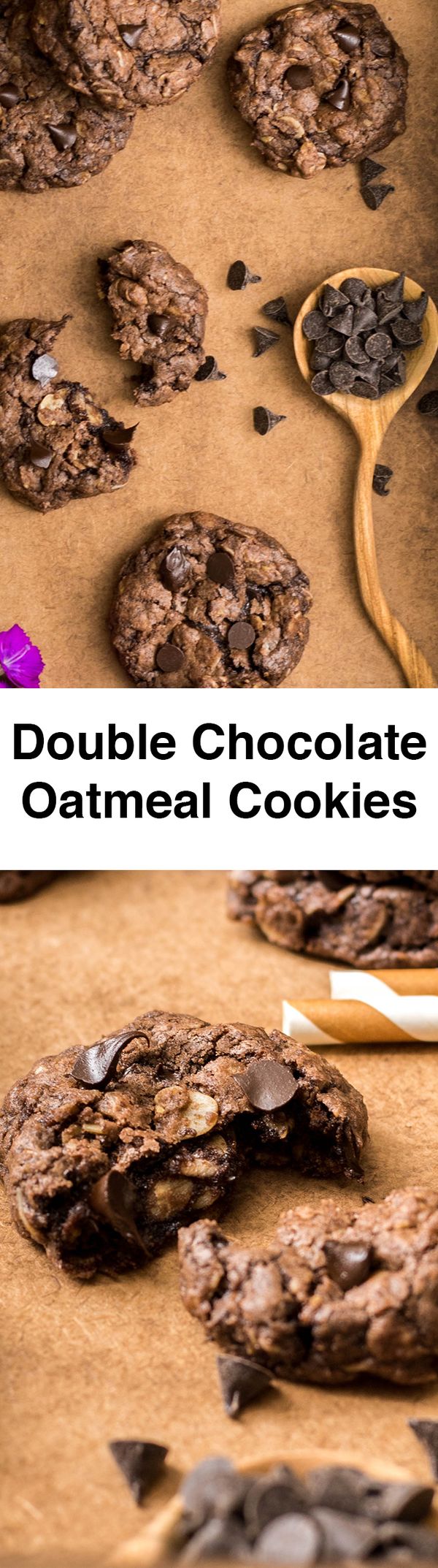 Double Chocolate Oatmeal Cookies