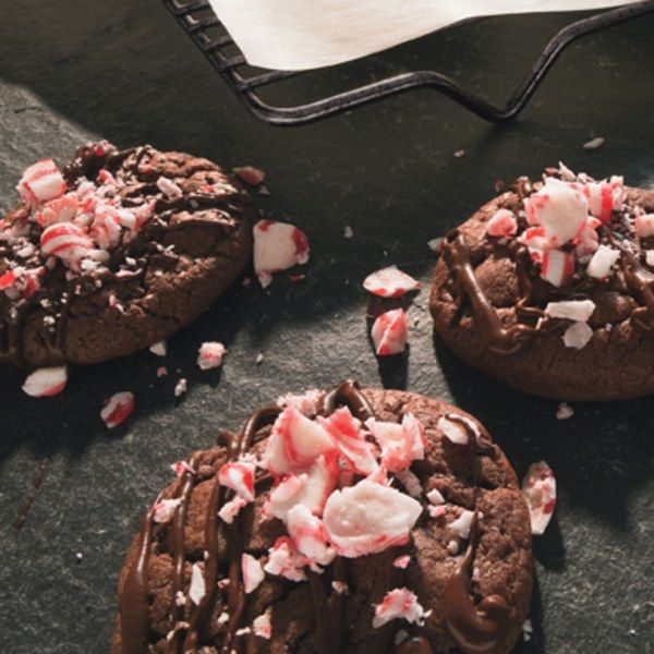 Double Chocolate-Peppermint Crunch Cookies