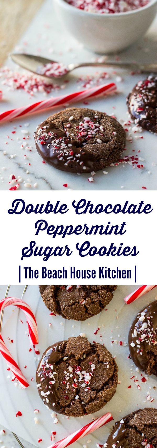 Double Chocolate Peppermint Sugar Cookies