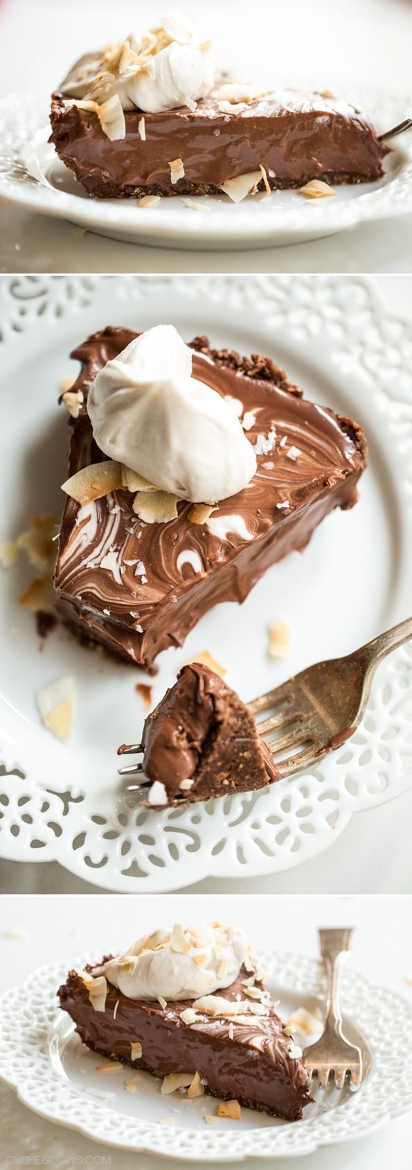 Double Dark Chocolate Coconut Macaroon Tart