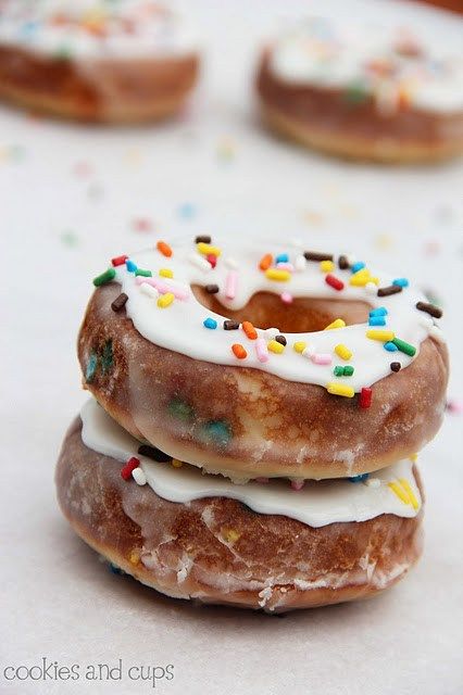 Double Glazed Funfetti Donuts