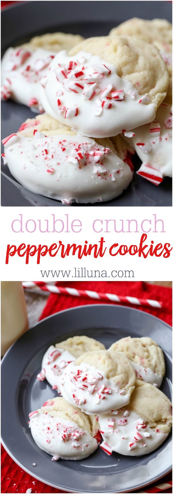 Double Peppermint Crunch Cookies