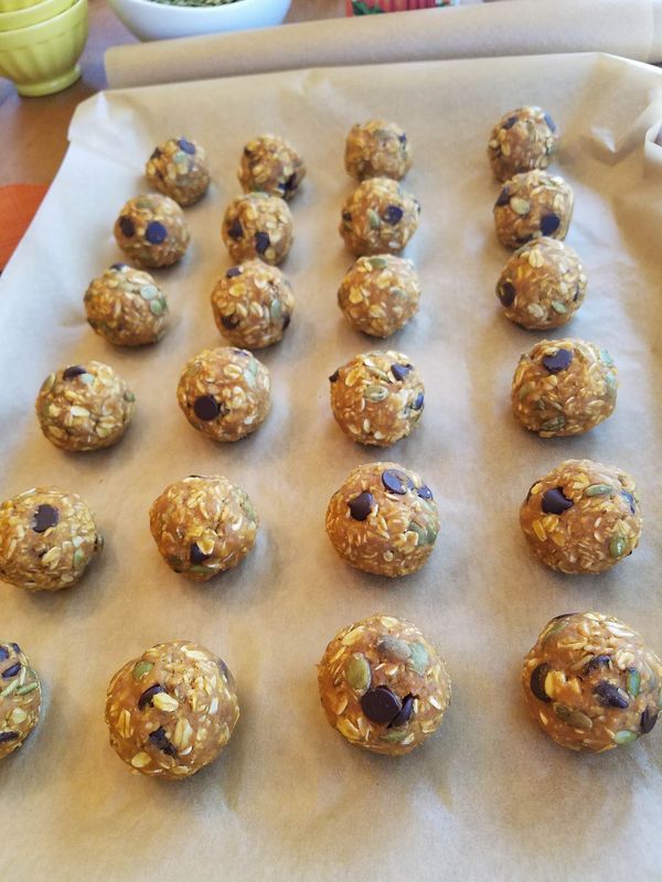 Double Pumpkin + Dark Chocolate Energy Balls