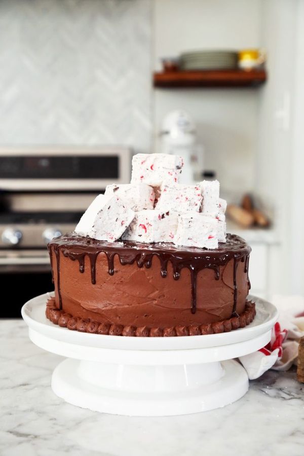 Dove Hot Chocolate Cake with Peppermint Marshmallows