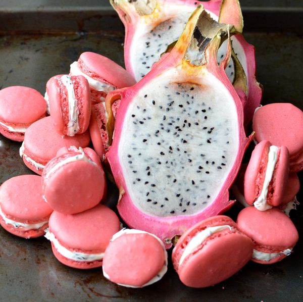 Dragonfruit Macarons