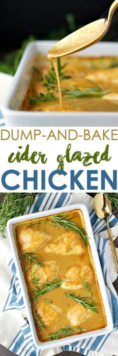 Dump and Bake Cider Glazed Chicken