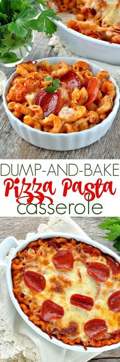 Dump-and-Bake Pizza Pasta Casserole