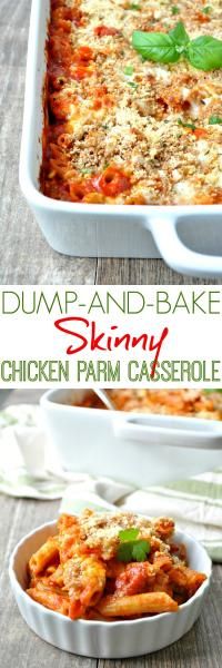 Dump-and-Bake Skinny Chicken Parmesan Casserole