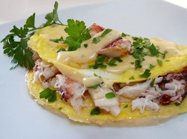 Dungeness crab omlette