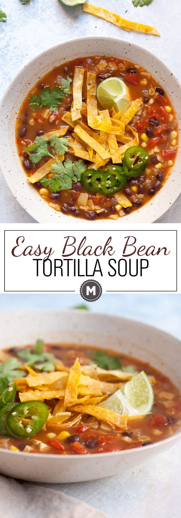 Easy Black Bean Tortilla Soup