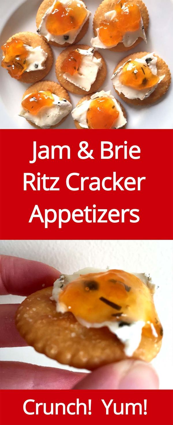 Easy Brie & Jam Appetizer Ritz Cracker Bites