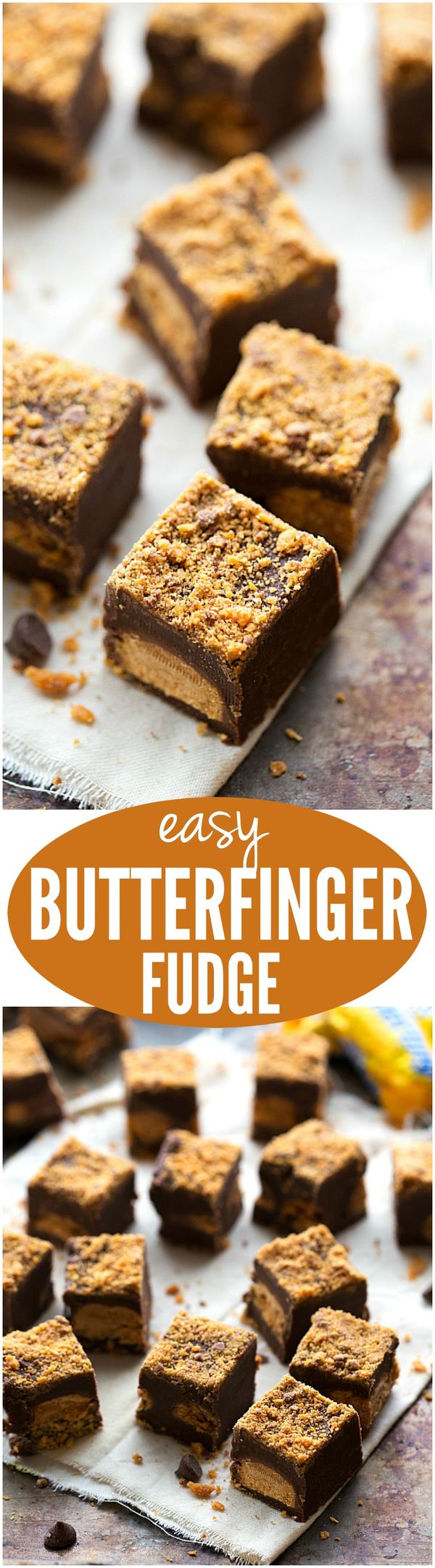 Easy Butterfinger Fudge