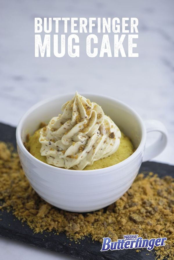 Easy Butterfinger Mug Cake