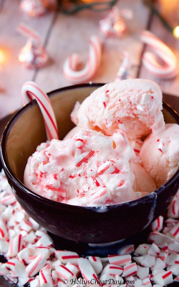 Easy Candy Cane Ice Cream