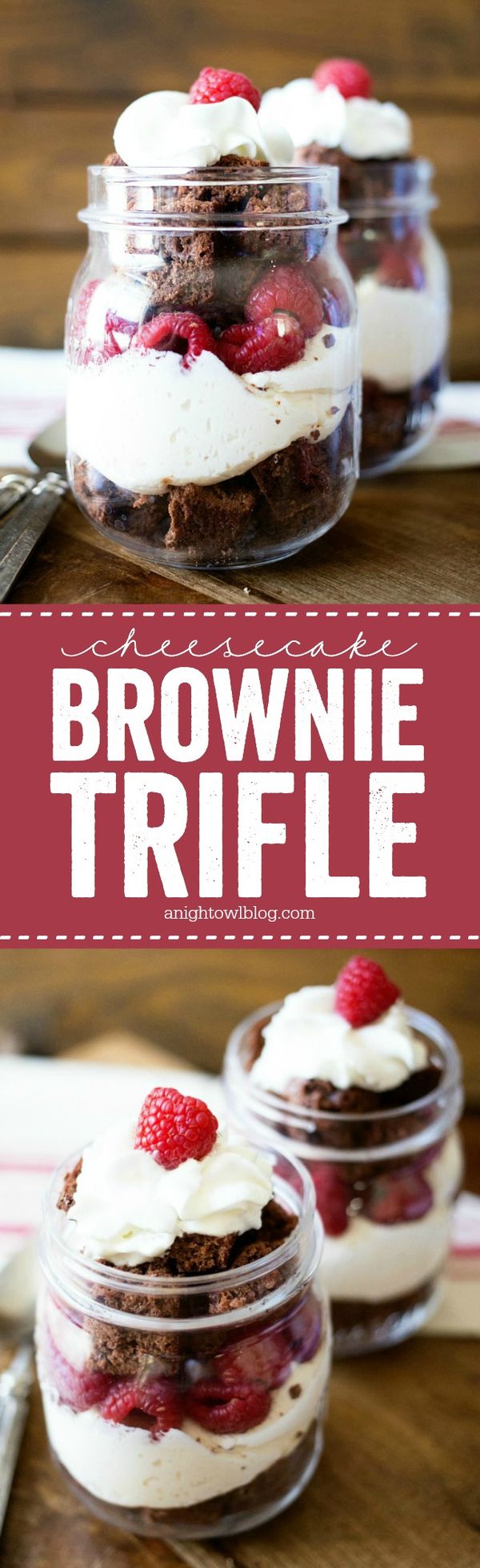 Easy Cheesecake Brownie Trifle