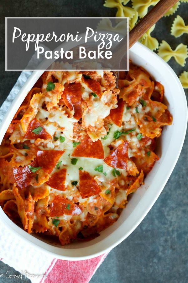 Easy Cheesy Pepperoni Pasta Bake