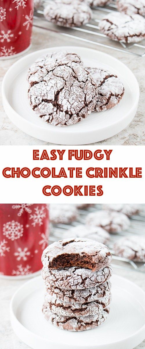 Easy Chocolate Crinkle Cookies