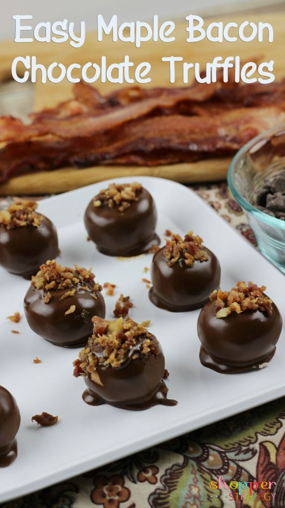 Easy Chocolate Maple Bacon Truffles