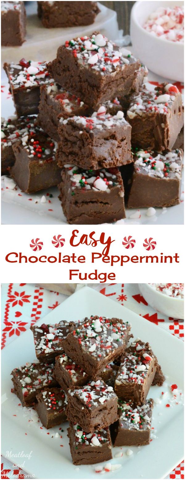 Easy Chocolate Peppermint Fudge