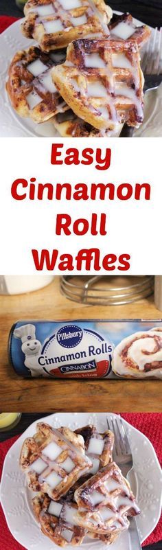 Easy Cinnamon Roll Waffles